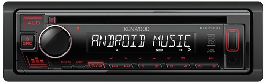 KENWOOD KDC-130UR MP3-Tuner red USB + Aux-IN
