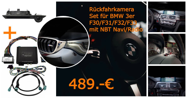 BMW 3er F30/F31/F32/F33 Rückfahrkamera Set