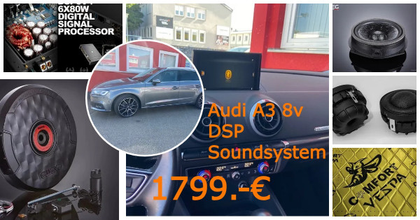 Audi A3 8V DSP Soundsystem Komplett mit Verstärker,Lautsprecher,Subwoofer