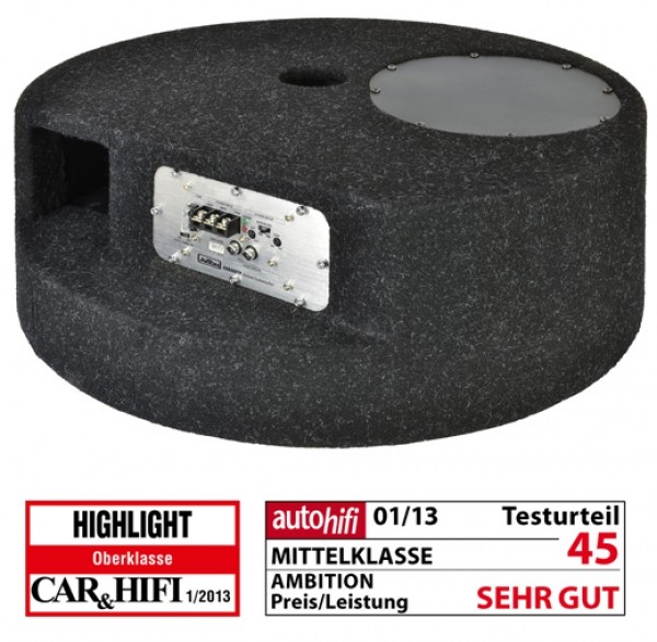 AXTON AXB20STP 20cm Bandpass als Reserverad-Ersatz mit Amp