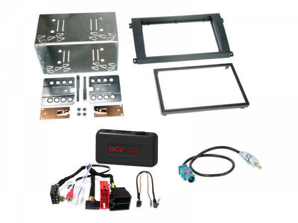2-DIN Kit Porsche Cayenne (9PA/955) - Farbe: schwarzEinbauausschnitt für Mini ISO