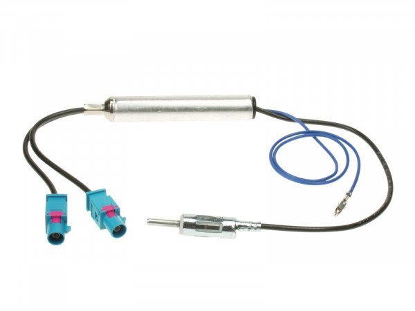 Antennenadapter Fakra(m)(x2)>DIN(m) 12V Phantom lose