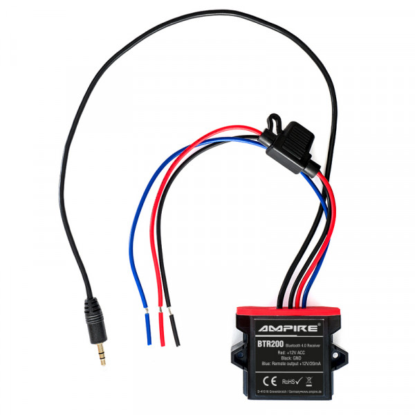 AMPIRE Bluetooth Receiver, 3.5mm Klinke, 12 Volt