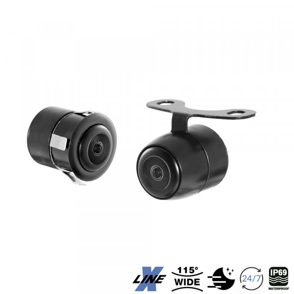 AMPIRE KCX302 Mini Farb-Rückfahrkamera, Ein/Unterbau mit 115°