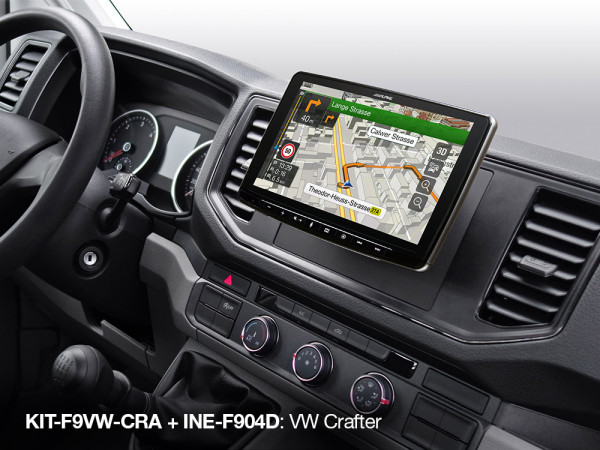 VW Crafter Alpine INE-F904D Navigationssystem Komplettset