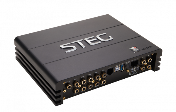 STEG MDSP-10: 8-Kanal Endstufe mit 10-Kanal DSP 6 In 8+2 Out