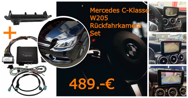 Mercedes C-Klasse W205 Rückfahrkamera Set