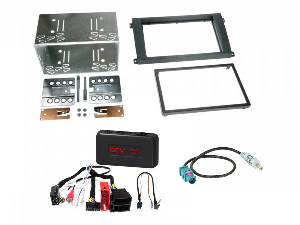 2-DIN Kit Porsche Cayenne(9PA/955) 2002-2006 Lenkradfernbedienungsadapter/Antenne/Amp