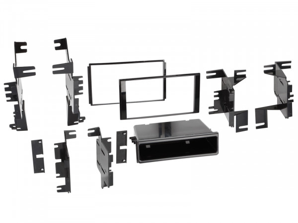 2-DIN Radioblende mit Fach Chevrolet/Nissan Klavierlack