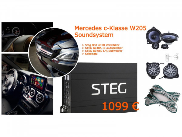 Mercedes C-Klasse W205 Soundsystem Steg