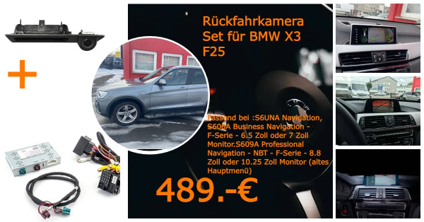BMW X3 F25 Rückfahrkamera Set